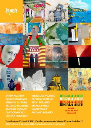cartel defi1 cartel exposicion colectiva de alumnos del taller PANEA en Sevilla
